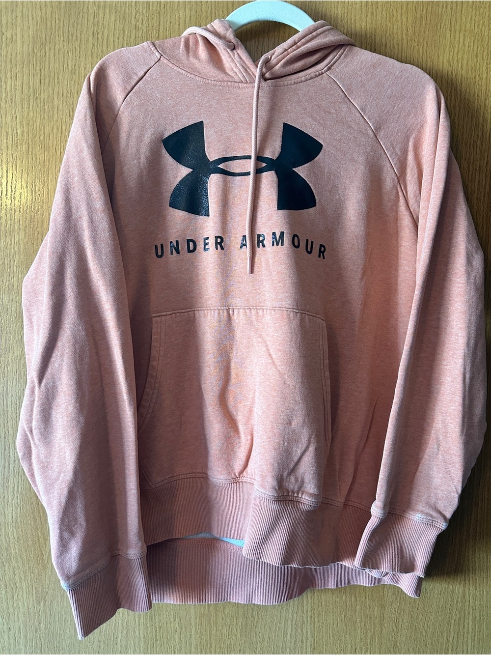 Under Armour Women’s Loose Fit Orange Logo Pullover Hoodie Size Large